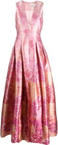 Sachin & Babi Brooke Gown abstract-print dress Roze