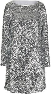 Sachin & Babi Mini-jurk verfraaid met pailletten Zilver
