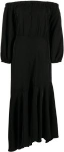 Sachin & Babi Midi-jurk met asymmetrische afwerking Zwart