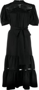 Sachin & Babi Midi-jurk met borduurwerk Zwart