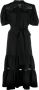 Sachin & Babi Midi-jurk met borduurwerk Zwart - Thumbnail 1