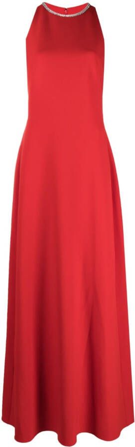 Safiyaa Mouwloze maxi-jurk Rood