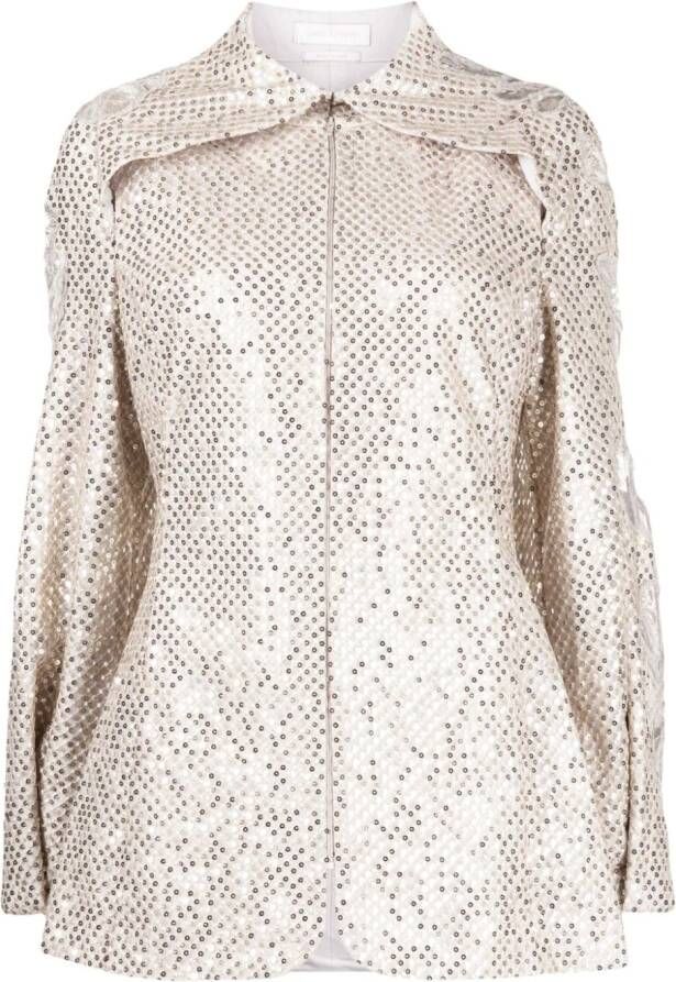 Saiid Kobeisy Jack met geborduurde bloemen Zilver