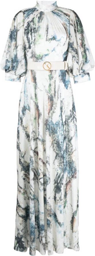 Saiid Kobeisy Jurk met pailletten Blauw