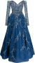 Saiid Kobeisy Off-shoulder jurk Blauw - Thumbnail 1