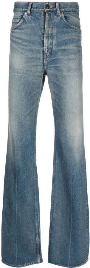 Saint Laurent 70's high waist jeans Blauw