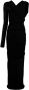Saint Laurent Asymmetrische maxi-jurk Zwart - Thumbnail 1