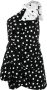Saint Laurent Asymmetrische mini-jurk Zwart - Thumbnail 1