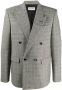 Saint Laurent Blazer met enkele rij knopen Beige - Thumbnail 1