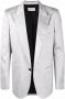 Saint Laurent Blazer met enkele rij knopen Grijs - Thumbnail 1