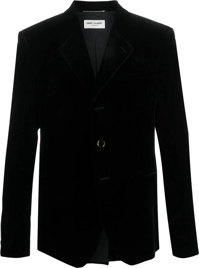 Saint Laurent Fluwelen blazer Zwart