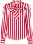 Saint Laurent Blouse met krijtstreep Rood - Thumbnail 1