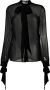 Saint Laurent Blouse met strik Zwart - Thumbnail 1