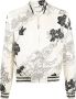 Saint Laurent Bomberjack met bloemenprint Beige - Thumbnail 1