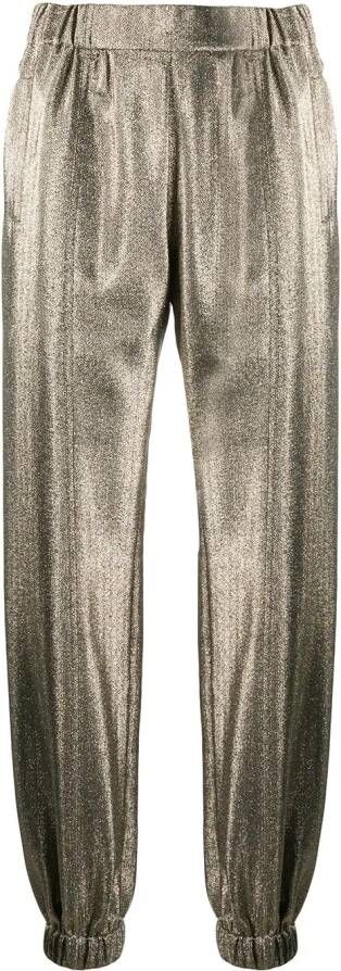 Saint Laurent Broek met metallic-effect Goud
