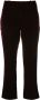 Saint Laurent Burgundy Mid rise flared velvet trousers Rood - Thumbnail 1