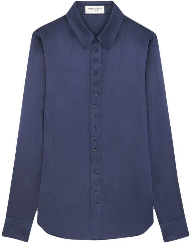 Saint Laurent Button-up blouse Blauw