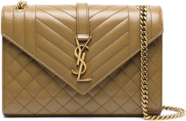 Saint Laurent Cassandra gewatteerde schoudertas Bruin