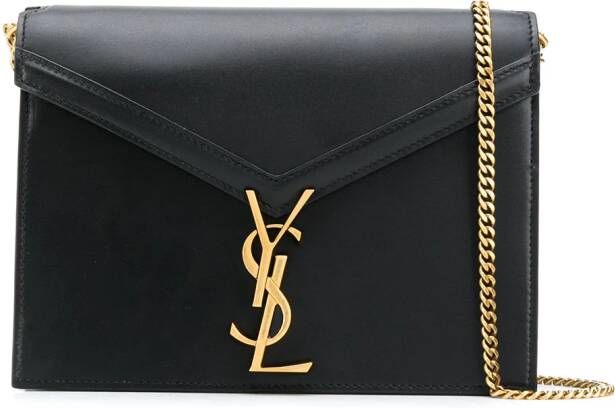 Saint Laurent Cassandra schoudertas met monogram Zwart