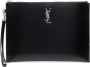 Saint Laurent Clutch met logoplakkaat Zwart - Thumbnail 1