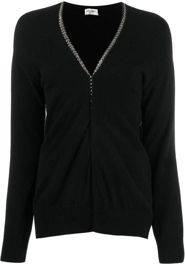 Saint Laurent College vest Zwart