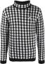 Saint Laurent Trui met diamantpatroon Zwart - Thumbnail 1