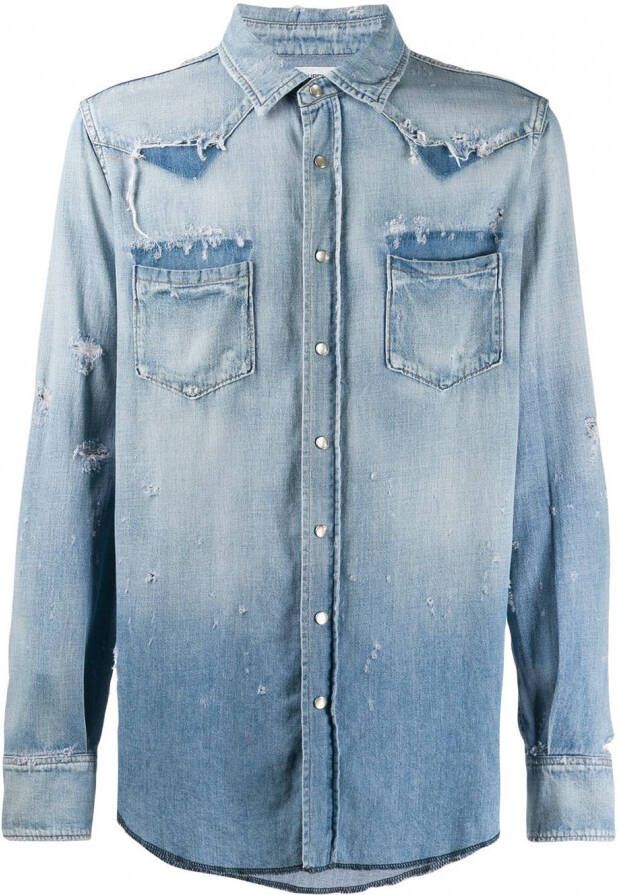 Saint Laurent Cowboyshirt Blauw