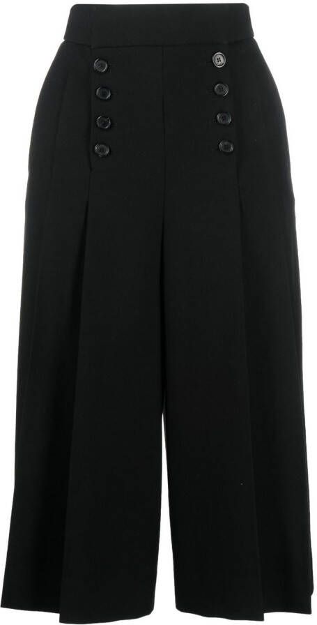 Saint Laurent Cropped broek Zwart