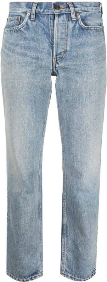 Saint Laurent Cropped jeans Blauw