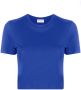 Saint Laurent Cropped T-shirt Blauw - Thumbnail 1