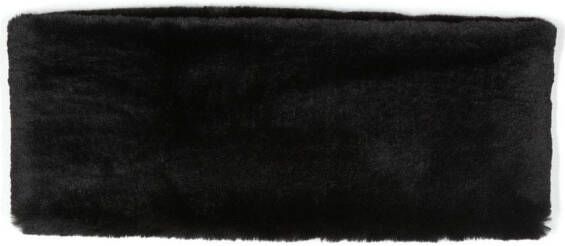 Saint Laurent Sjaal van imitatiebont Zwart