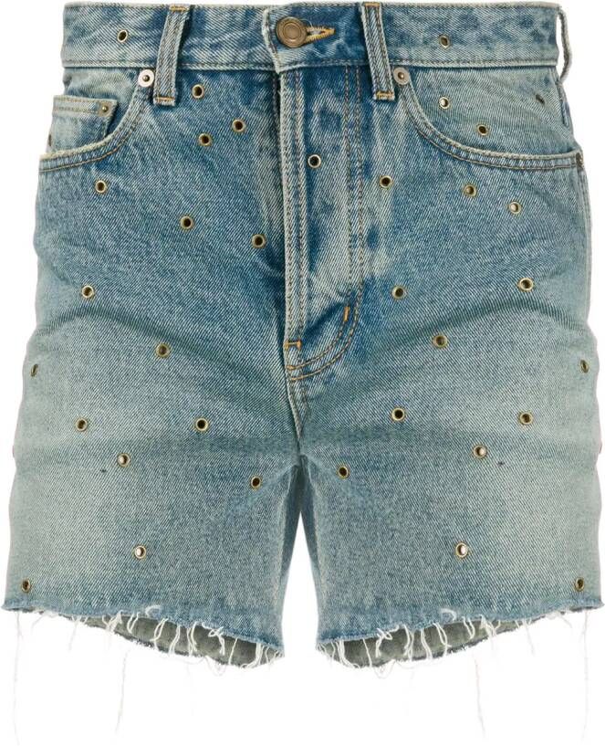 Saint Laurent Denim shorts Blauw