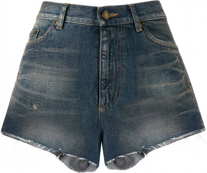 Saint Laurent Denim shorts Blauw