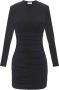 Saint Laurent Gedrapeerde jurk Zwart - Thumbnail 1