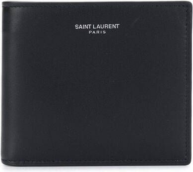 Saint Laurent East West dubbele portemonnee Zwart