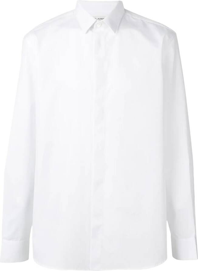 Saint Laurent Effen overhemd Wit