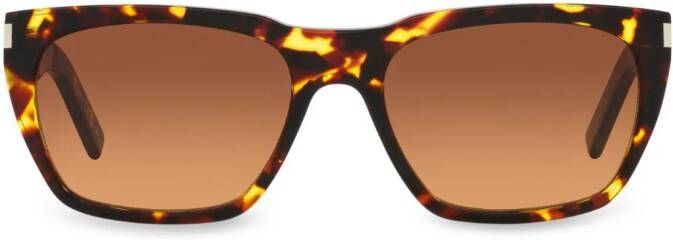 Saint Laurent Eyewear 598 zonnebril met schildpadschild design Groen