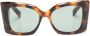 Saint Laurent Eyewear Blaze zonnebril met schildpadschild design Bruin - Thumbnail 1