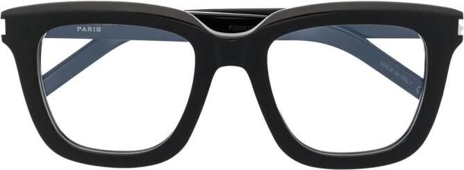 Saint Laurent Eyewear Bril met wayfarer montuur Zwart