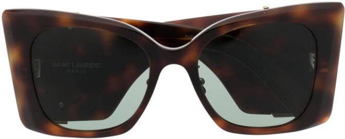 Saint Laurent Eyewear Zonnebril met cat-eye montuur Bruin