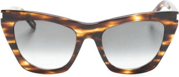 Saint Laurent Eyewear Kate zonnebril met cat-eye montuur Bruin