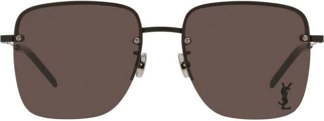 Saint Laurent Eyewear Zonnebril met vierkant montuur Zwart