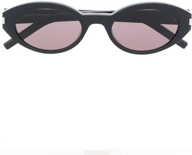 Saint Laurent Eyewear Zonnebril met ovaal montuur Zwart