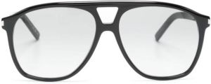 Saint Laurent Eyewear oversized pilot-frame sunglasses Zwart