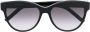 Saint Laurent Eyewear Zonnebril met rond montuur Zwart - Thumbnail 1