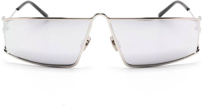 Saint Laurent Eyewear Zonnebril met rechthoekig montuur Zilver