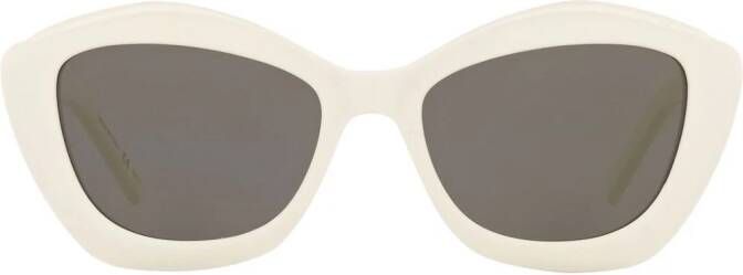Saint Laurent Eyewear SL 423 zonnebril met kattenoog montuur Wit