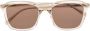 Saint Laurent Eyewear SL 457 zonnebril met vierkant montuur Beige - Thumbnail 1