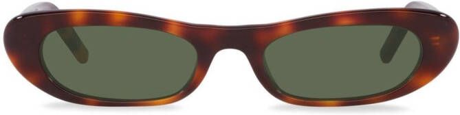 Saint Laurent Eyewear SL 557 zonnebril met schildpadschild design Groen