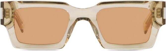 Saint Laurent Eyewear SL 572 zonnebril met vierkant montuur Geel